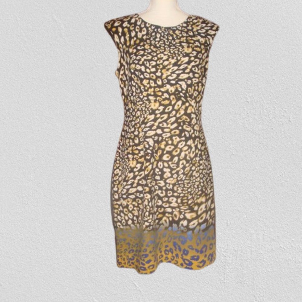 I LE NEW YORK Animal Cheetah Print Dress 10